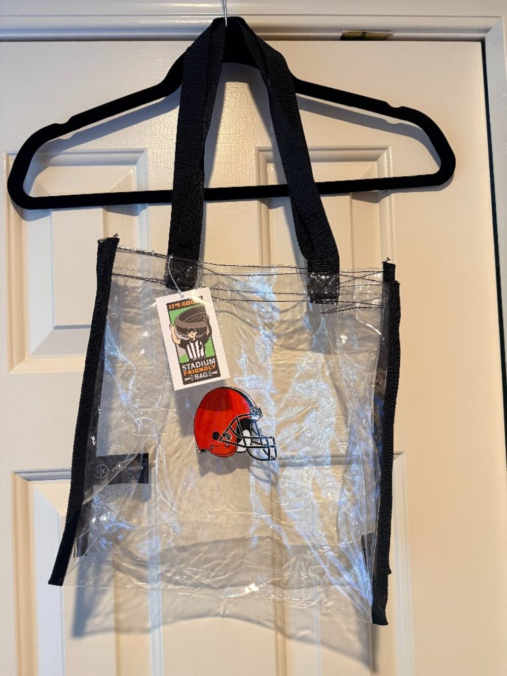 Cleveland Browns Clear Stadium Friendly Tote Bag NFL Helmet NWT